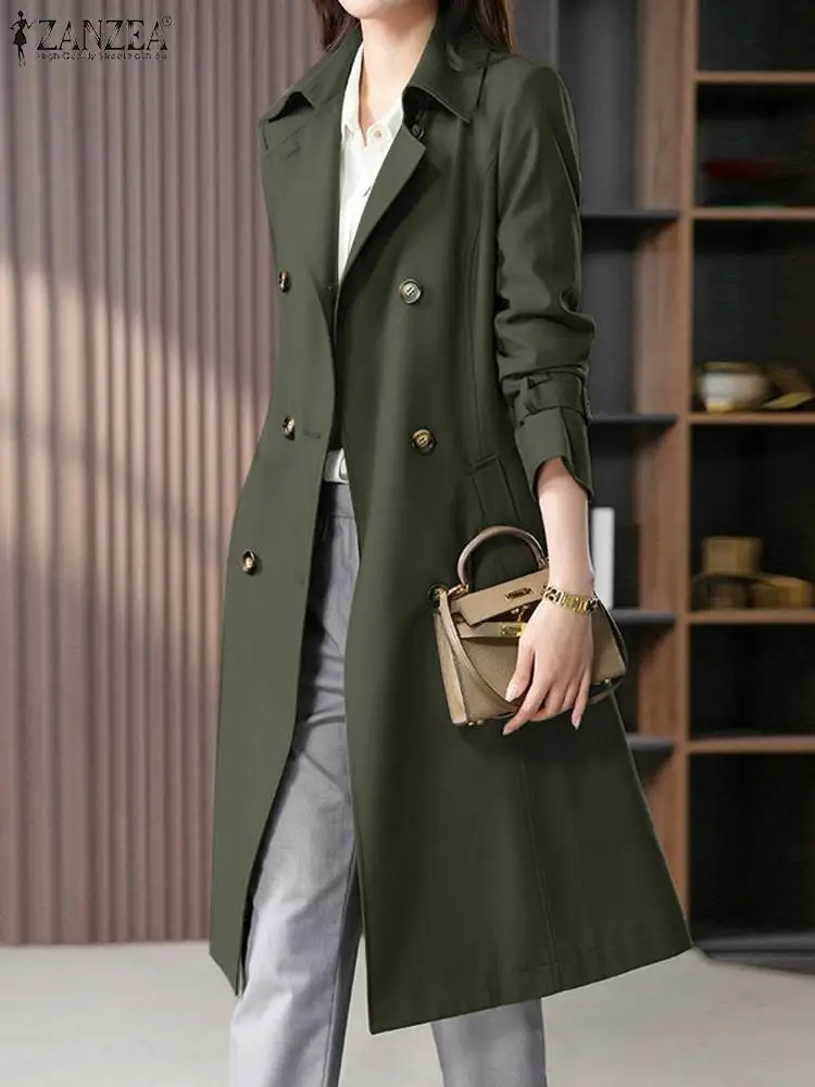 2024 ZANZEA Fashion Autumn Elegant Long Trench Coats Casual Solid Outwear Women Lapel Neck Long Sleeve Windbreaker Loose Jackets
2024 ZANZEA Fashion Autumn Elegant Long Trench Coats Casual Solid Outwear Women Lapel Neck Long Sleeve Windbreaker Loose Jackets