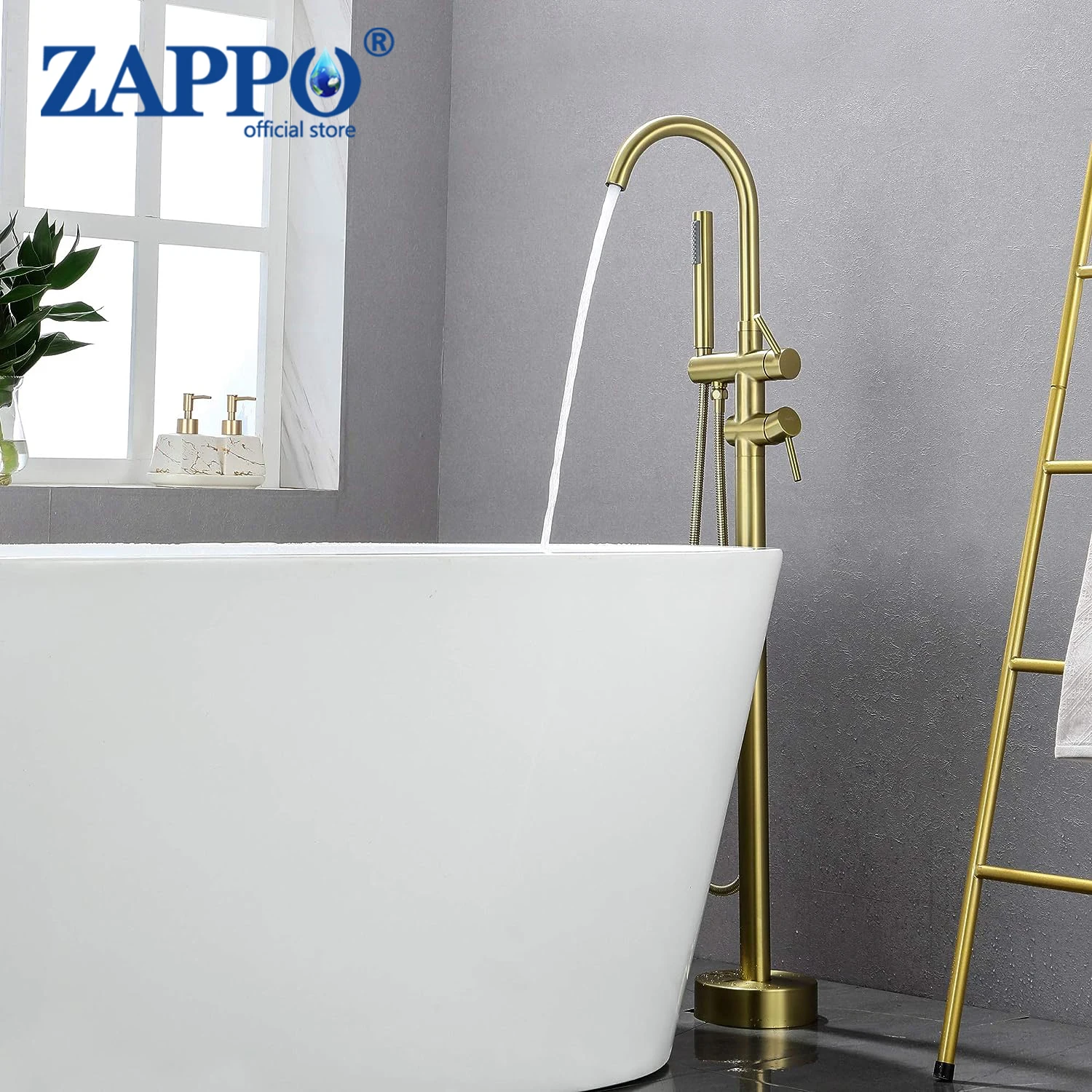 Автономный смеситель для ванны ZAPPO, наполнитель для ванны с ручным душем, поворотный носик на 360 °, матовый золотой латунный Смеситель для ванны
Автономный смеситель для ванны ZAPPO, наполнитель для ванны с ручным душем, поворотный носик на 360 °, матовый золотой латунный Смеситель для ванны