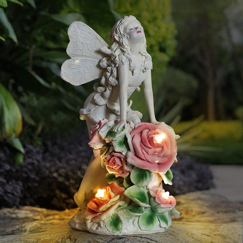 Nordic Resin Angel Figurine Flower Fairy Solar Decor LED Lamp Girl Statue Outdoor Villa Courtyard Gardening Landscape Ornament
Nordic Resin Angel Figurine Flower Fairy Solar Decor LED Lamp Girl Statue Outdoor Villa Courtyard Gardening Landscape Ornament