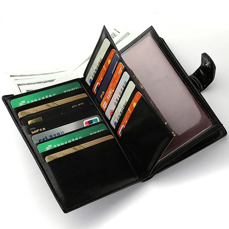 

Large-capacity Driver's License Bag Multi-function PU leather Passport Bag Wallet Male Passport Wallet Credit Card Holder Men