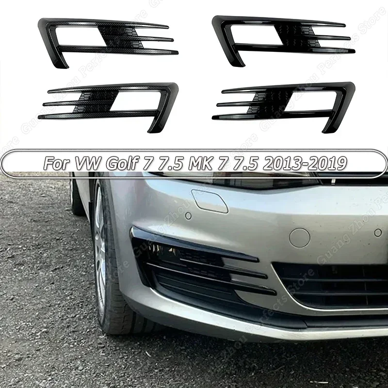 

Автомобильный передний Боковой бампер, противотуманная фара, глянцевый черный/углеродный вид, крышка решетки радиатора, накладка, комплект для тюнинга кузова для VW Golf 7 7,5 MK 7 7,5 2013-2019