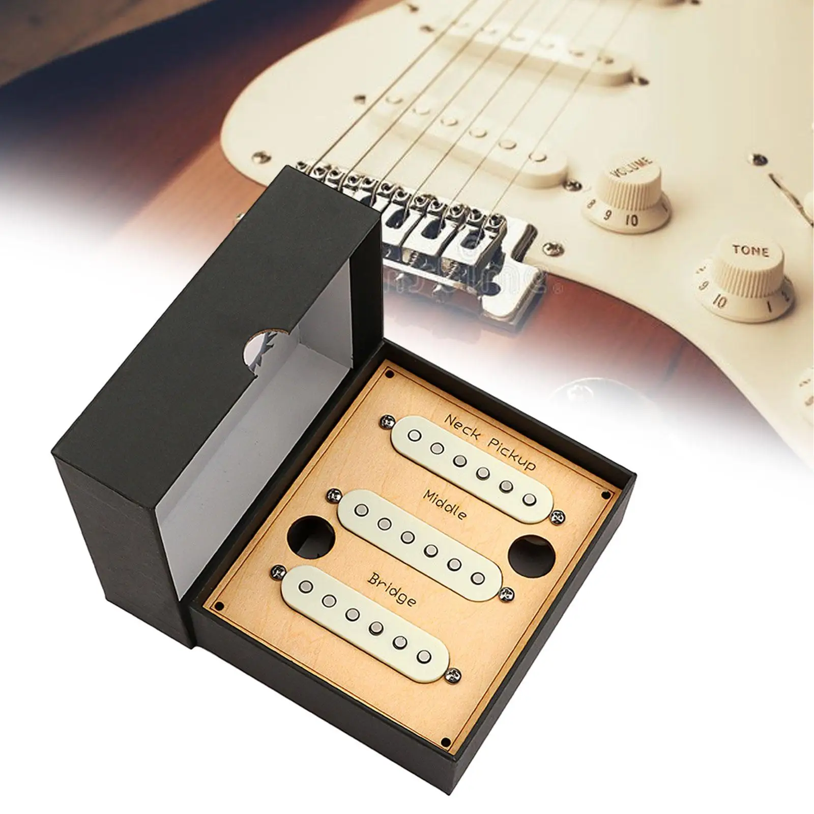 Guitar Neck Middle Bridge Pickup Sturdy Durable Portable Replacement Parts Guitar Pickup Set Musical Instruments Accessories
Guitar Neck Middle Bridge Pickup Sturdy Durable Portable Replacement Parts Guitar Pickup Set Musical Instruments Accessories
