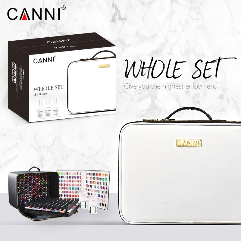 CANNI 7.3ml 240pcs whole set enamel nail polish gel kit high quality nail art soak off uv nail gel polish base topcoat with bag
CANNI 7.3ml 240pcs whole set enamel nail polish gel kit high quality nail art soak off uv nail gel polish base topcoat with bag