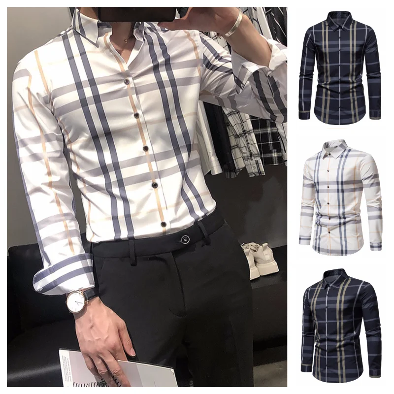 Men's New Spring and Summer Long Sleeve Shirt Fashion Trend Stripes Thin Casual Men Clothing Men Shirts
Men's New Spring and Summer Long Sleeve Shirt Fashion Trend Stripes Thin Casual Men Clothing Men Shirts