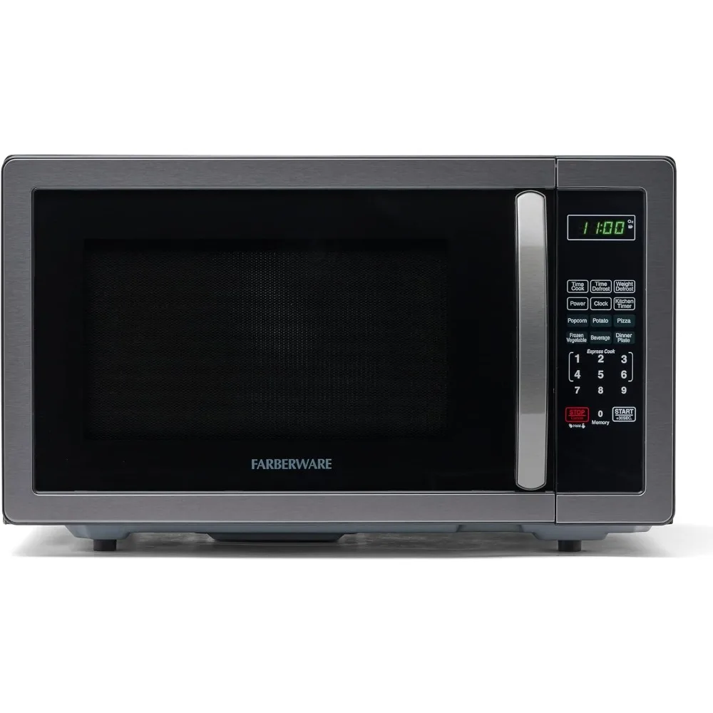 

Countertop Microwave 1000 Watts, 1.1 cu ft - Microwave Oven With LED Lighting and Child Lock - Perfect for Apartments and Dorms