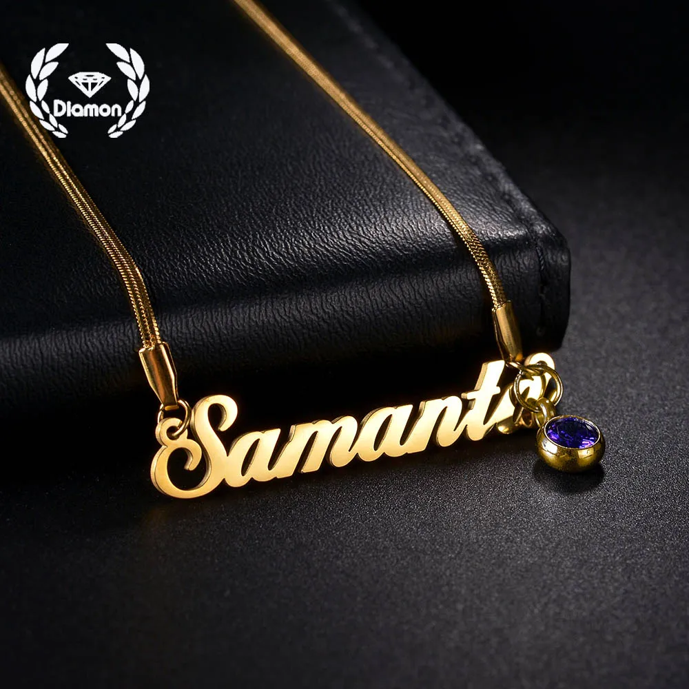 Diamon Necklace Personalized Customized Stainless Steel Letter Blade Chain Choker Zircon Pendant Nameplate for Women Jewelry
Diamon Necklace Personalized Customized Stainless Steel Letter Blade Chain Choker Zircon Pendant Nameplate for Women Jewelry