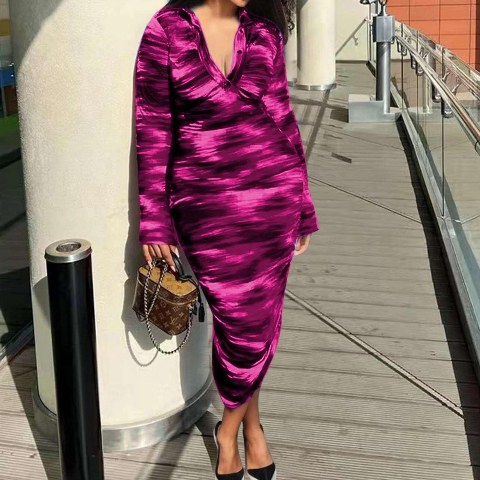 Ladies Casual Dress Floral Fashion Pleated Long Sleeve Slim Fit Elegant Maxi Dress Womens Sundress Maxi
Ladies Casual Dress Floral Fashion Pleated Long Sleeve Slim Fit Elegant Maxi Dress Womens Sundress Maxi