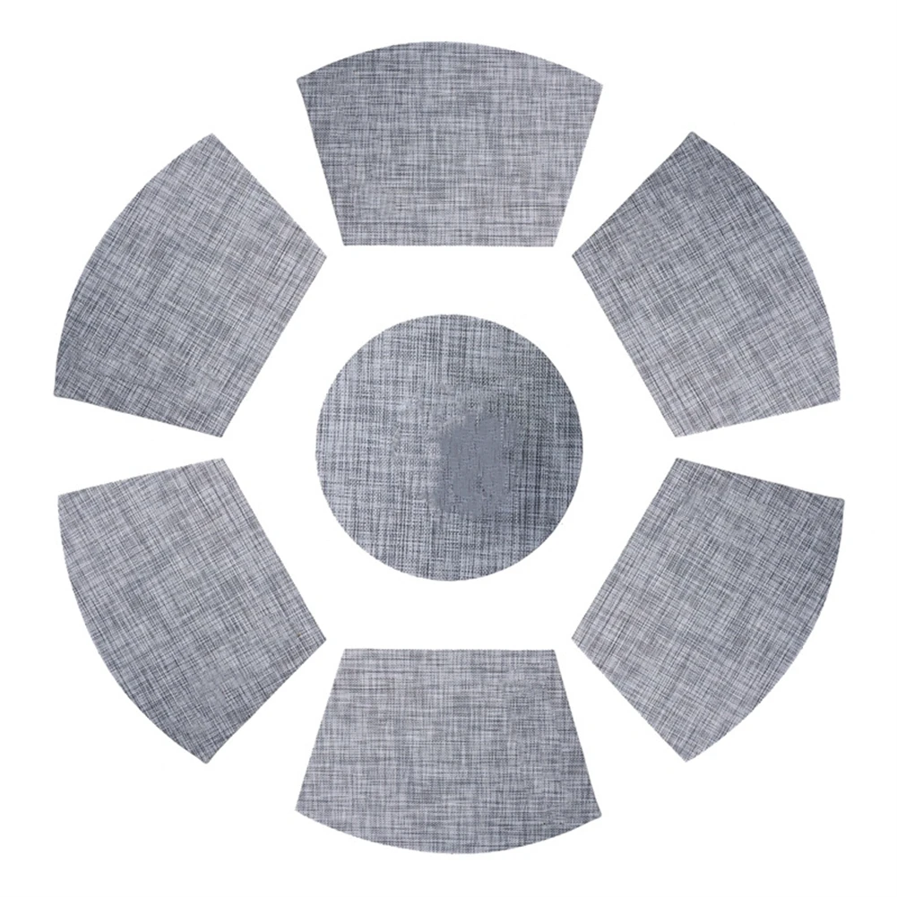 7Pcs PVC Wedge Placemats Place Mats Non-Slip Heat Resistant Table Mat For Kitchen Dining Tableware Cup Wine Decorative Mat
7Pcs PVC Wedge Placemats Place Mats Non-Slip Heat Resistant Table Mat For Kitchen Dining Tableware Cup Wine Decorative Mat