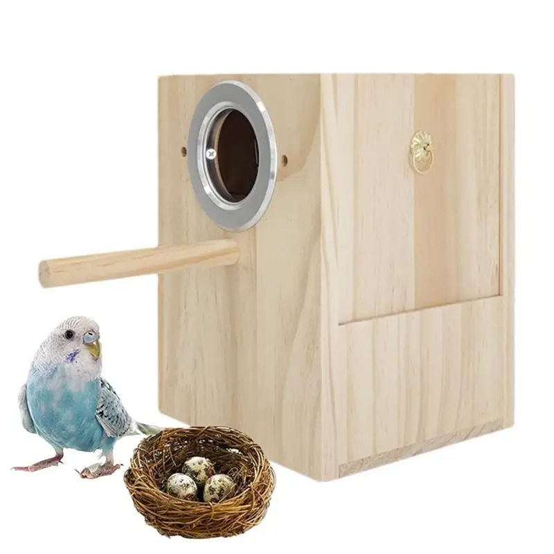 Wood Bird House Nest Birds Breeding Box Bird Parrot Breeding Decorative Cages Pet Accessories Home Balcony Decoration Mating Box
Wood Bird House Nest Birds Breeding Box Bird Parrot Breeding Decorative Cages Pet Accessories Home Balcony Decoration Mating Box