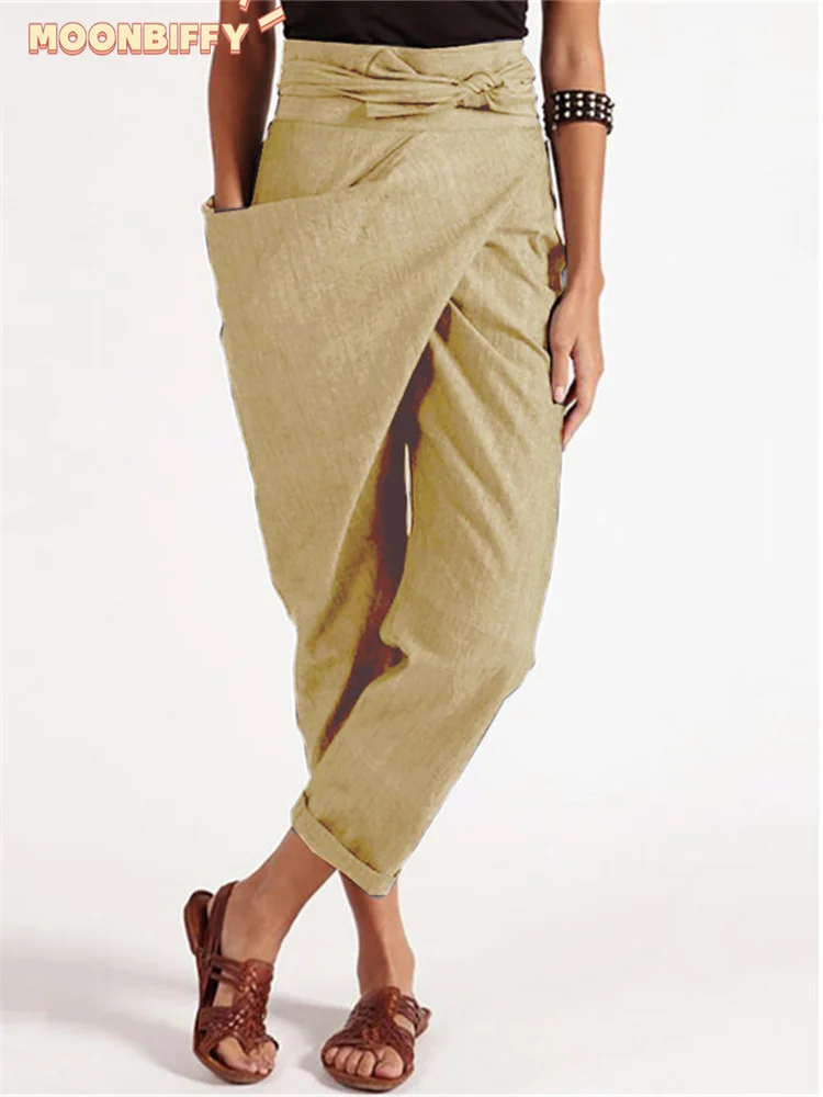Suits Pants Women High Waisted Asymmetrical Lace Up Wide Leg Pants 2023 New Fashion Solid Casual Straight Baggy Pants
Suits Pants Women High Waisted Asymmetrical Lace Up Wide Leg Pants 2023 New Fashion Solid Casual Straight Baggy Pants