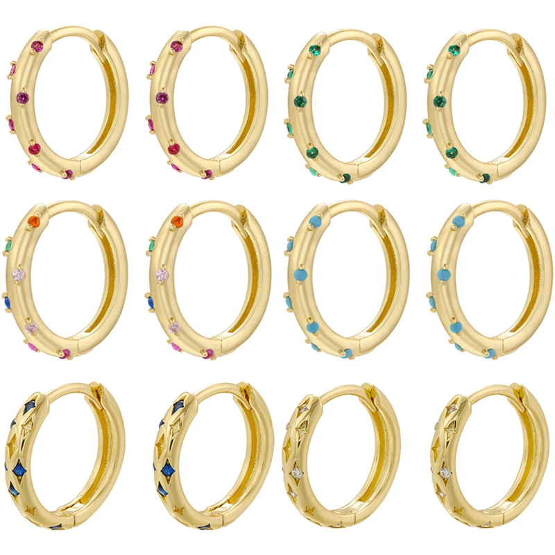 ZHUKOU Round small hoop earrings Candy hoop earrings for women rainbow Gold color Summer huggies earrings wholesale VE834
ZHUKOU Round small hoop earrings Candy hoop earrings for women rainbow Gold color Summer huggies earrings wholesale VE834