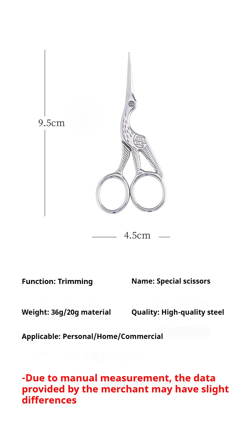 Large 11.5x5cm,Small 9.5x4.5cm Durable Vintage Cutters Embroidery Bird Crane Scissors Sewing Tool Shears Tailor Scissors Large 11.5x5cm,Small 9.5x4.5cm Durable Vintage Cutters Embroidery Bird Crane Scissors Sewing Tool Shears Tailor Scissors