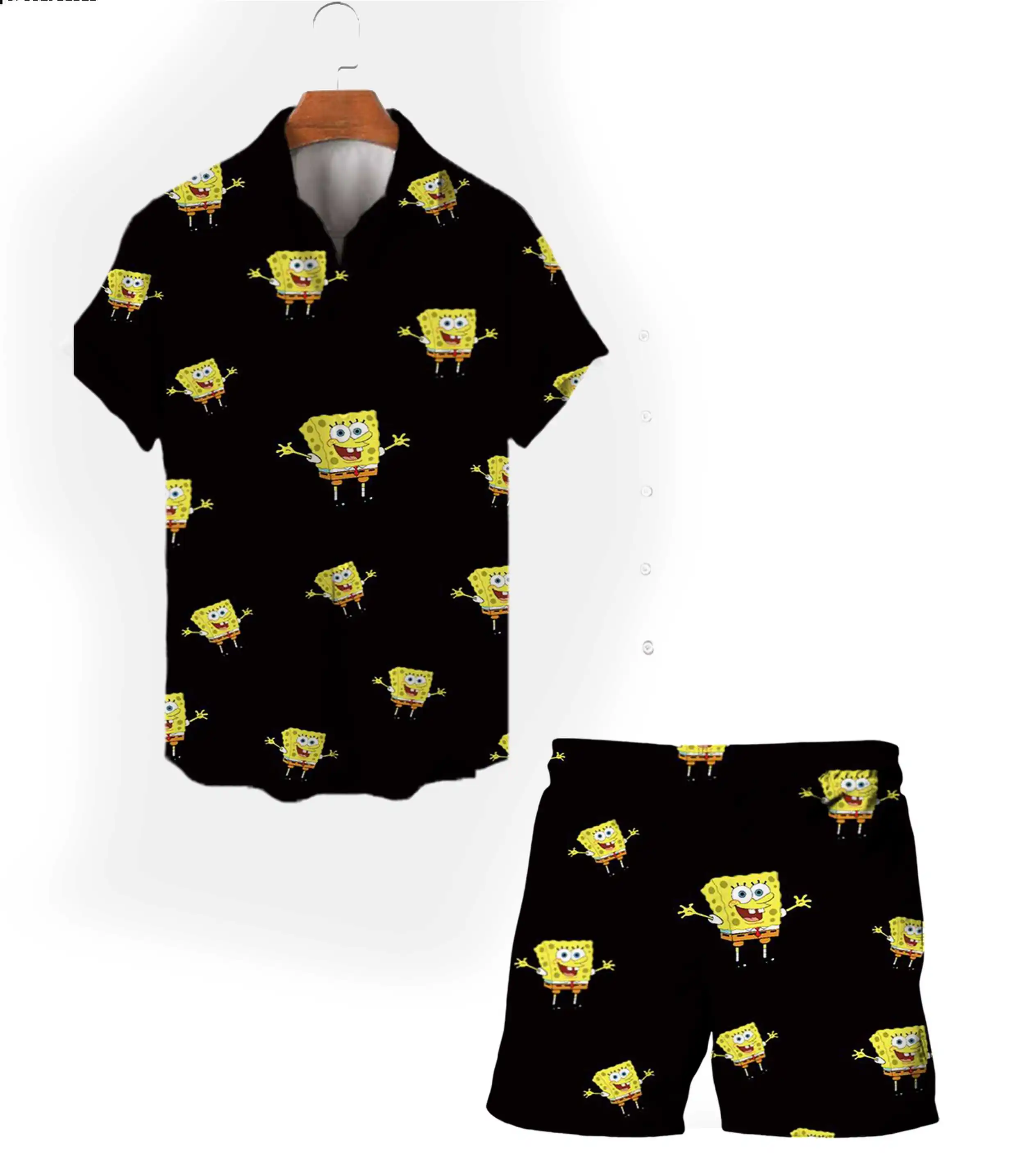 Street Harajuku style 2024 new summer Spongebob cartoon men's lapel short-sleeved tops beach shorts fashion casual suit y2k
Street Harajuku style 2024 new summer Spongebob cartoon men's lapel short-sleeved tops beach shorts fashion casual suit y2k