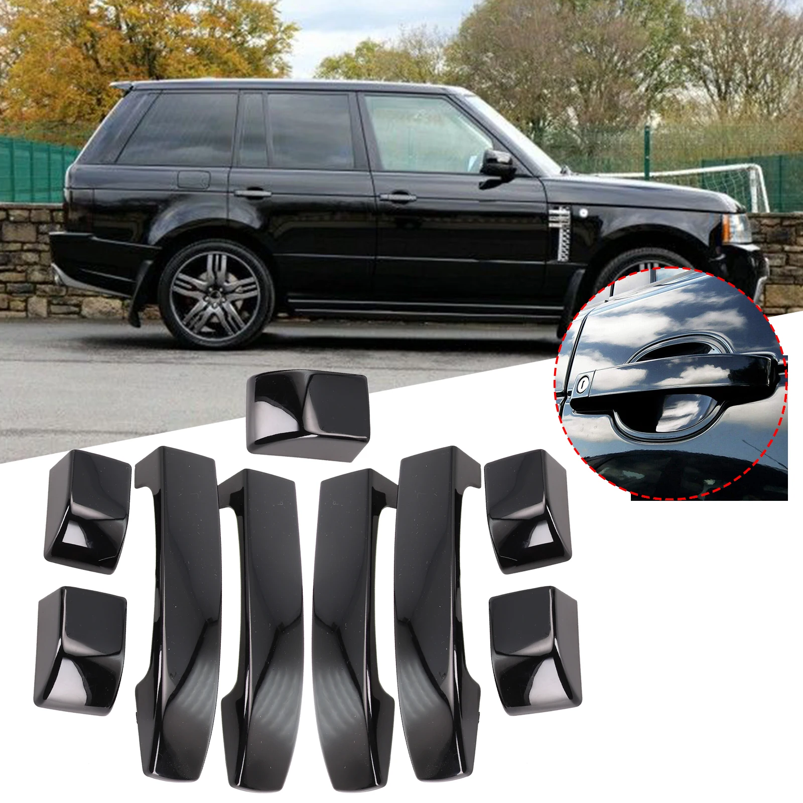 Protect your Car from Scratches with Glossy Black Door Handle Cover Trim for Land Rover Range L322 2002 2012 (9PCS)
Protect your Car from Scratches with Glossy Black Door Handle Cover Trim for Land Rover Range L322 2002 2012 (9PCS)