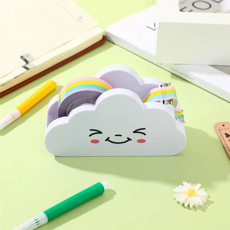 1 Piece Tape Rainbow Tape Cloud Cutter Student Handbook Desktop Tape Cutter Cute Packaging Tape Machine Student Supplies
1 Piece Tape Rainbow Tape Cloud Cutter Student Handbook Desktop Tape Cutter Cute Packaging Tape Machine Student Supplies