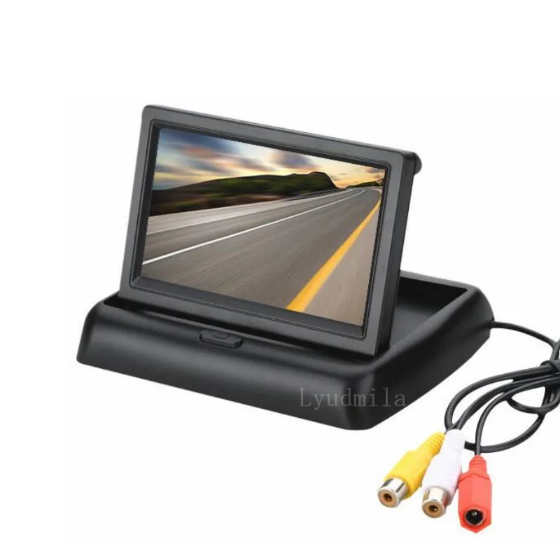 

4.3 inch Foldable Car Rear View Monitor Reversing Color LCD TFT Display Screen For Vehicle Backup Rearview Camera NTSC/PAL