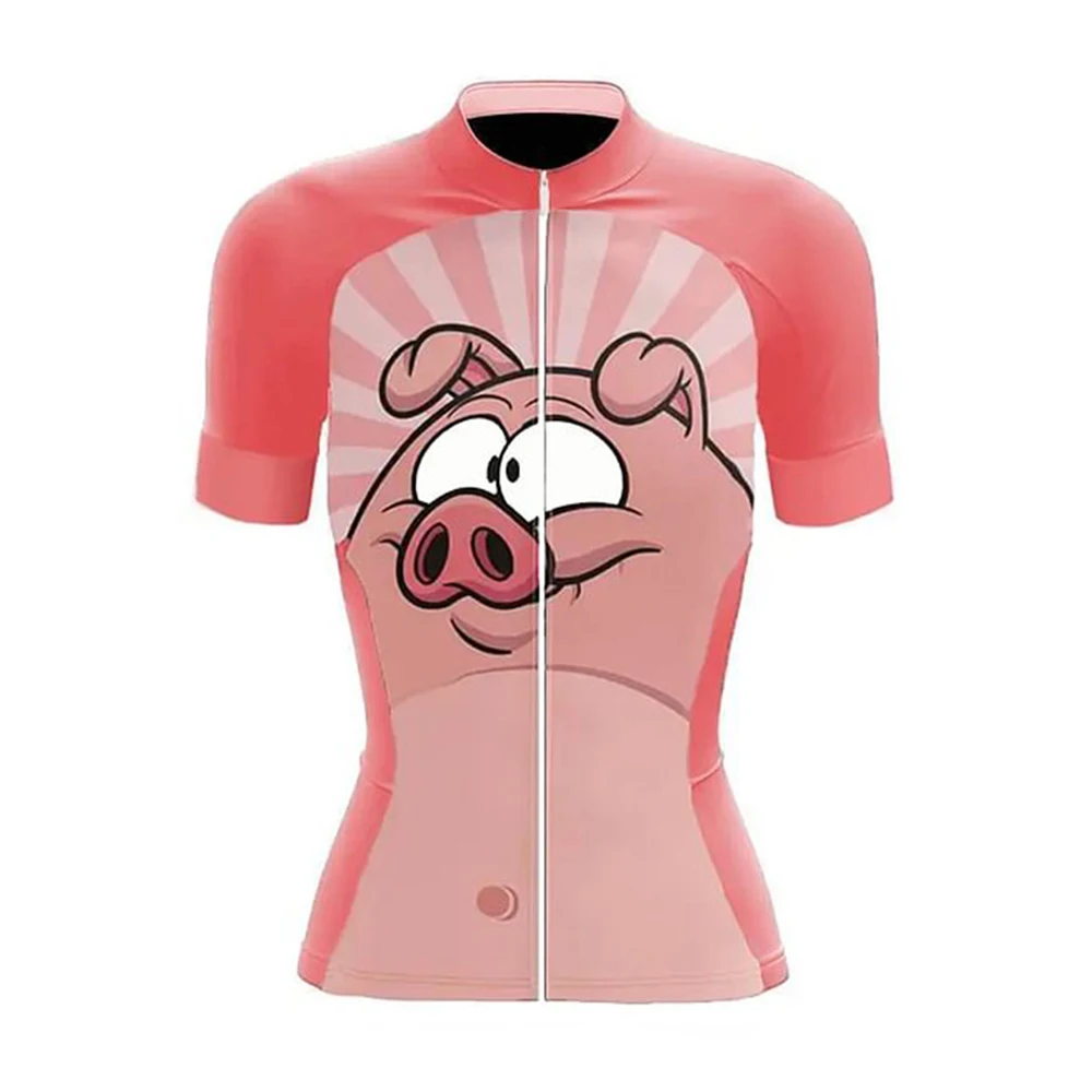 Pig Women Cycling Jersey Short Sleeve Bike Shirt Bicycle Wear Mountain Road Clothes Cycle Racing MTB Clothing
Pig Women Cycling Jersey Short Sleeve Bike Shirt Bicycle Wear Mountain Road Clothes Cycle Racing MTB Clothing