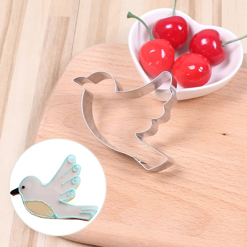 

Birds Mold Stainless Steel Pigeons Shape Cake Mould Biscuit Molds Cookie Cutter Sugar Craft Pastry Chocolate Kitchen Baking Tool