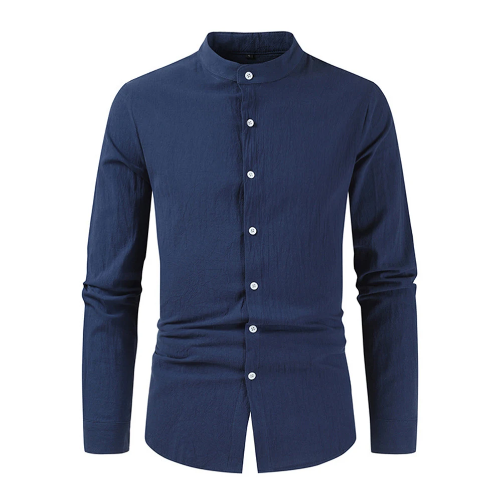 Men's Retro Solid Color Shirt Grandad Collar Button Down Undershirt Casual Long Sleeve Top for Daily Wear and Holidays
Men's Retro Solid Color Shirt Grandad Collar Button Down Undershirt Casual Long Sleeve Top for Daily Wear and Holidays