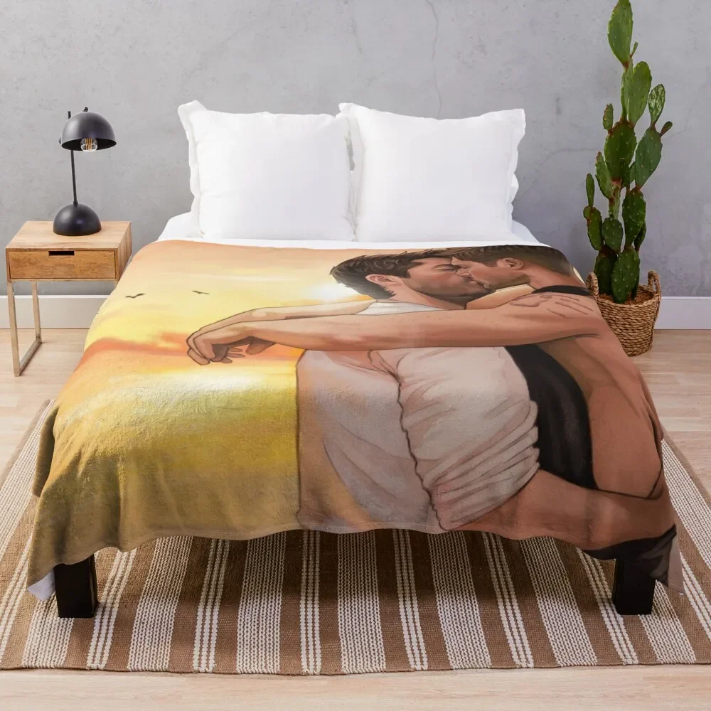 

Sunset Kiss 2021 Throw Blanket blankets ands Winter beds Thermal Summer wednesday Blankets
