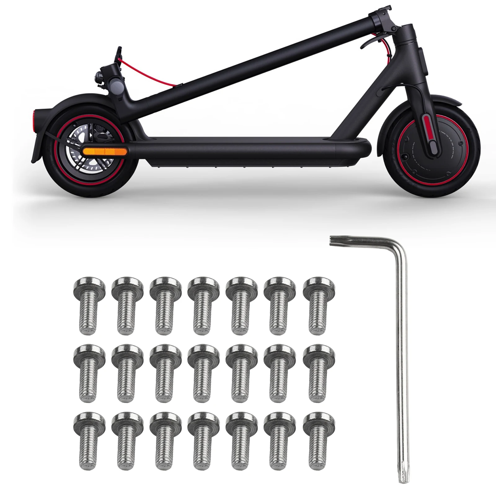 Screws Steel 21Pc Bottom Battery Cover Screws Pack with Wrench for Xiaomi M365 Pro Electric Scooter Superior Quality
Screws Steel 21Pc Bottom Battery Cover Screws Pack with Wrench for Xiaomi M365 Pro Electric Scooter Superior Quality