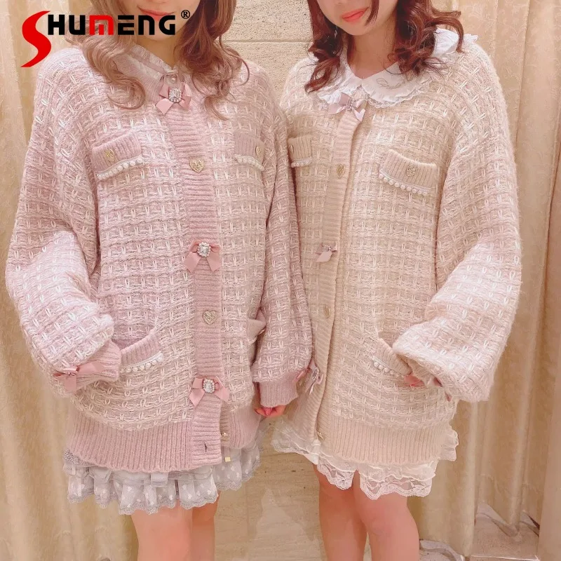 2023 Japanese Autumn Winter New Liz Plaid Sweet Jumpers Long Sleeve Knitwear Single-Breasted Long Sweater Cardigan Y2k Clothes
2023 Japanese Autumn Winter New Liz Plaid Sweet Jumpers Long Sleeve Knitwear Single-Breasted Long Sweater Cardigan Y2k Clothes