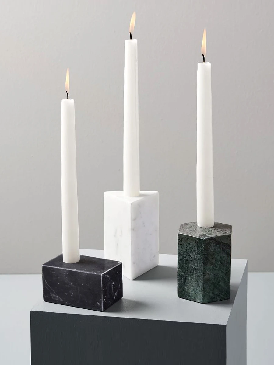 

Candle Holder Marble Home Decor Candlestick Wedding Decoration Table Centerpieces Geometry Wax Melt Burner on Table Stand