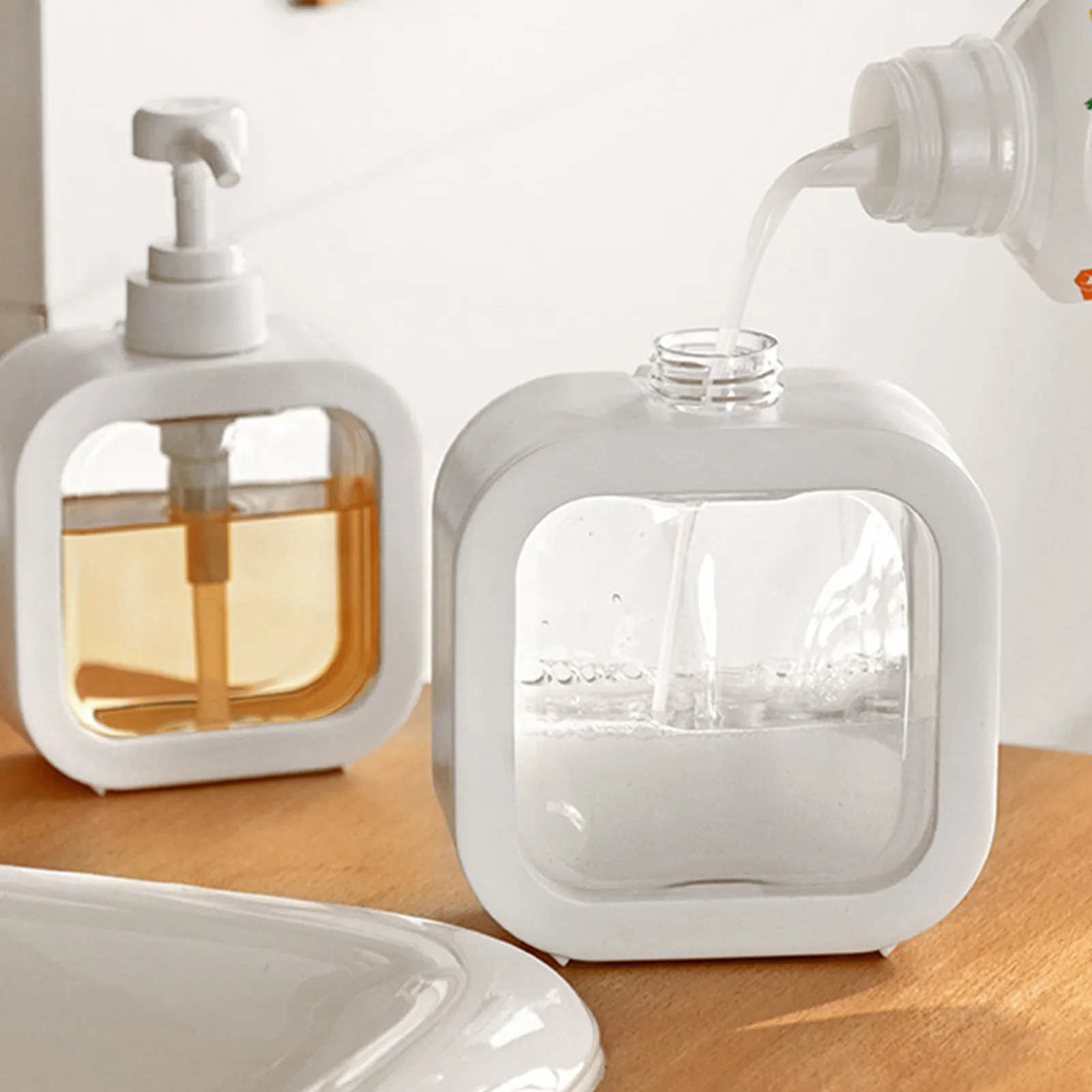 Household Soap Dispenser Shampoo Hand Soap Laundry Liquid Sub Bottling Press Type Bathroom Shower Gel Bottle 300/500MlBottle
Household Soap Dispenser Shampoo Hand Soap Laundry Liquid Sub Bottling Press Type Bathroom Shower Gel Bottle 300/500MlBottle