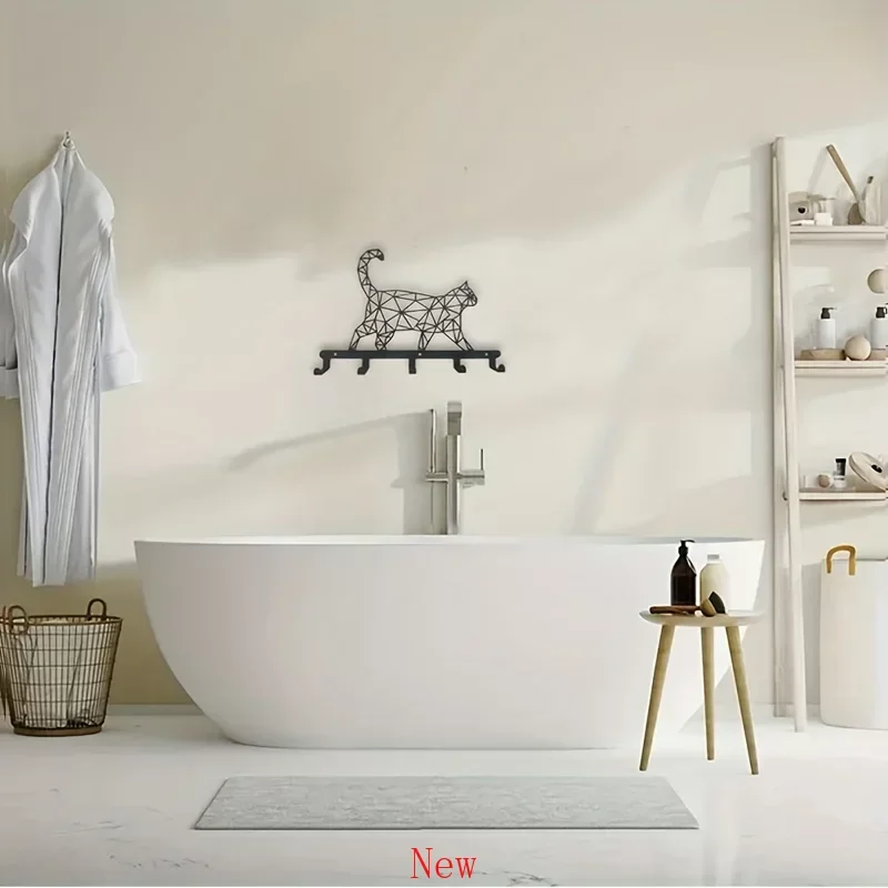 Promotion Metal Hollowed Cat Pattern Key Holder Wall Mounted Key Rack Hook Household Wall Hanging Decoration Organizer Rack Key 
Promotion Metal Hollowed Cat Pattern Key Holder Wall Mounted Key Rack Hook Household Wall Hanging Decoration Organizer Rack Key