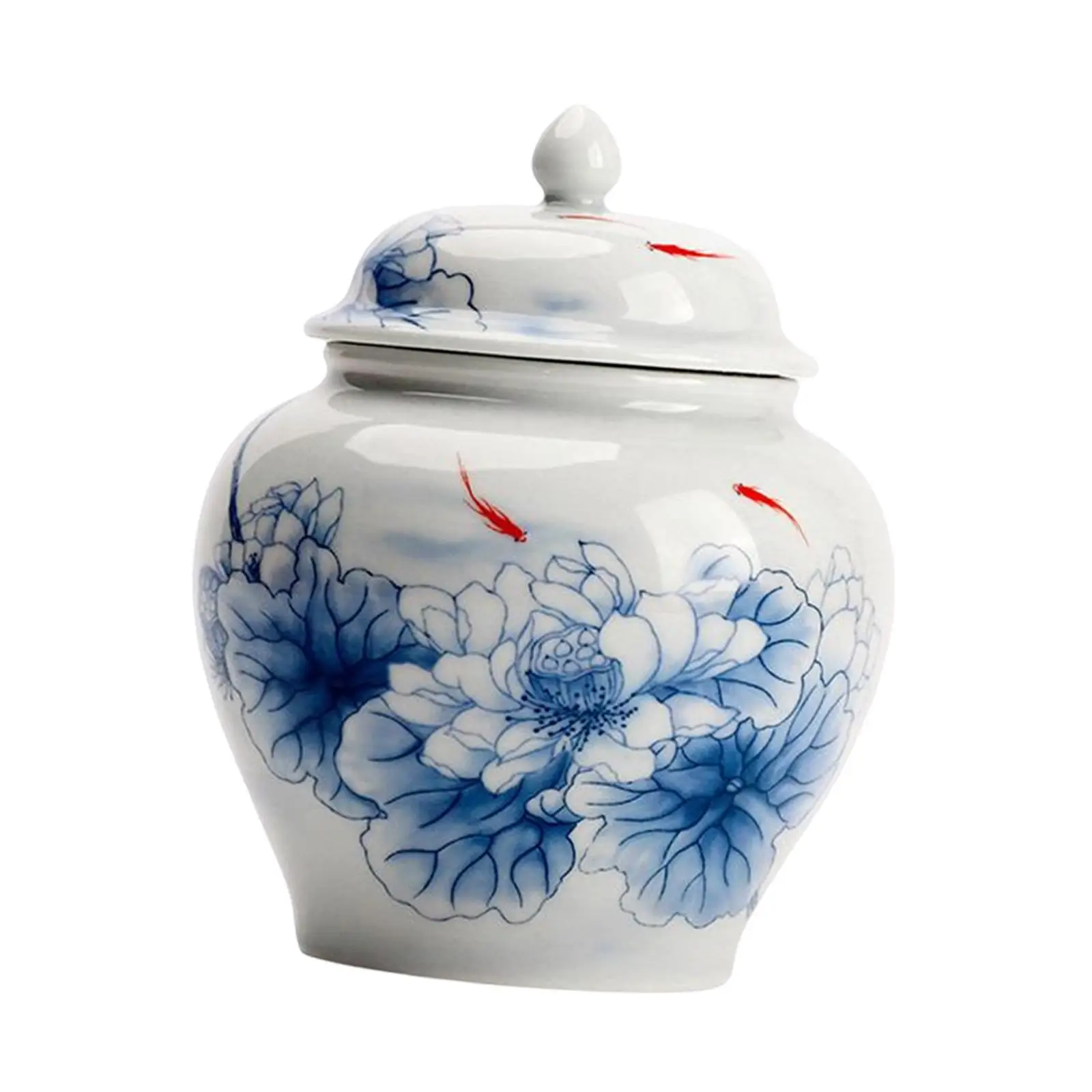 

Керамическая банка имбиря в старинном китайском стиле, контейнер для хранения еды, декоративная ваза для цветов, чайный контейнер, украшение для дома