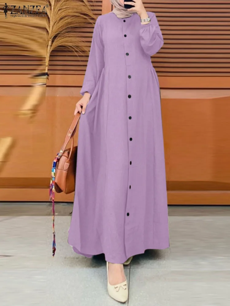 ZANZEA Fashion Party Sundress Turkey Hijab Muslim Dress Autumn Vintage Loose Vestidos Woman Puff Sleeve Solid Color Maxi Robe
ZANZEA Fashion Party Sundress Turkey Hijab Muslim Dress Autumn Vintage Loose Vestidos Woman Puff Sleeve Solid Color Maxi Robe