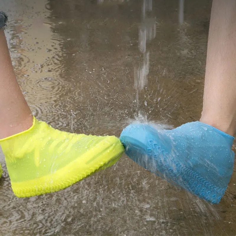 

Водонепроницаемые ботинки из силиконового материала унисекс, защита для обуви, многоразовые сапоги для дома и улицы, для дождливых дней