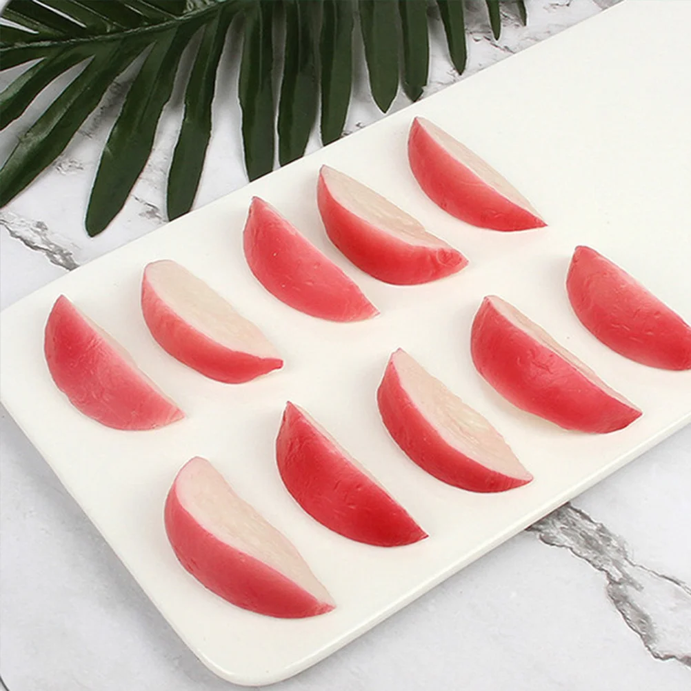 4Pcs Artificial Vegetable Simulated Radish Slices Fake Artificial Vegetable Fake Radish Slice
4Pcs Artificial Vegetable Simulated Radish Slices Fake Artificial Vegetable Fake Radish Slice