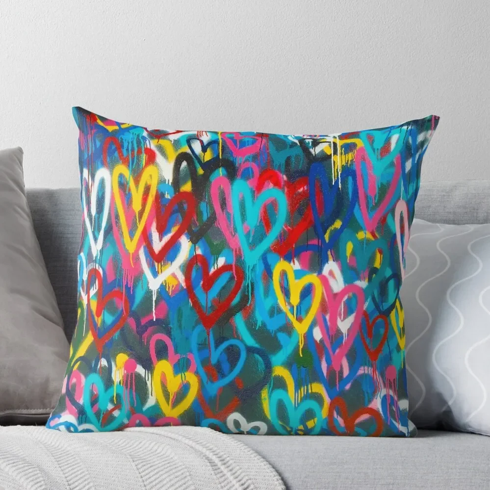 Graffiti Urban colorful graffiti city wall chaotic hearts pattern painting grunge rainbow love Throw Pillow Throw Pillow
Graffiti Urban colorful graffiti city wall chaotic hearts pattern painting grunge rainbow love Throw Pillow Throw Pillow