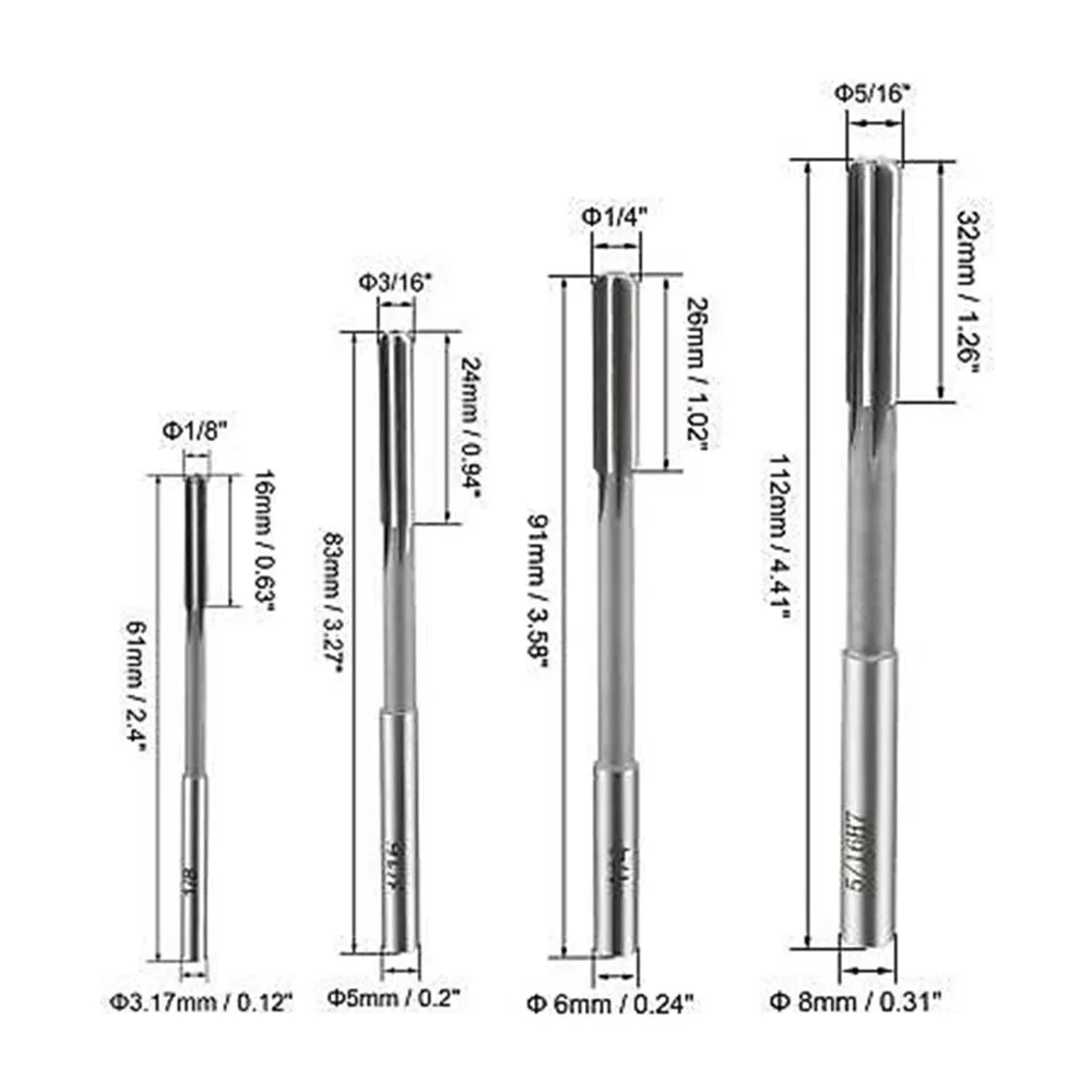 4PCS Chuck Reamer H7 HSS 6 Straight Blade Machine Reamer 16/24/26/32mm Chuck Reamers High Speed Steel Rotating Power Tools Kits
4PCS Chuck Reamer H7 HSS 6 Straight Blade Machine Reamer 16/24/26/32mm Chuck Reamers High Speed Steel Rotating Power Tools Kits