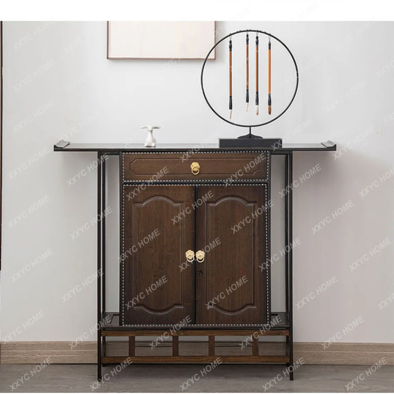 Hallway Solid Wood Altar Modern Living Room Buddha Niche Incense Burner Table against the Wall Hall Cabinet Side View Entrance
Hallway Solid Wood Altar Modern Living Room Buddha Niche Incense Burner Table against the Wall Hall Cabinet Side View Entrance