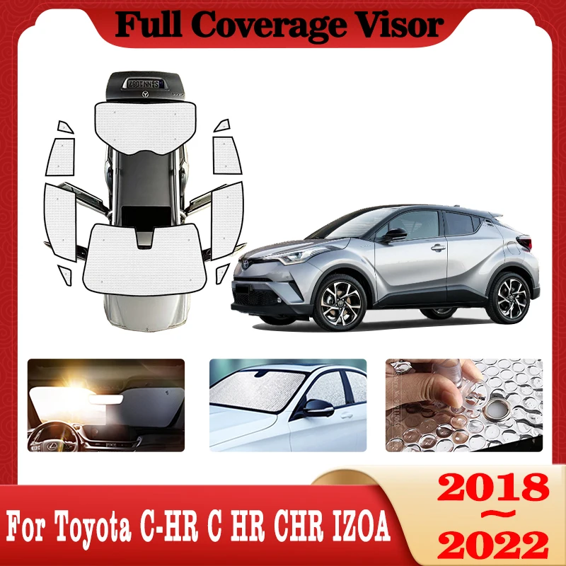 

Full Coverage Sunshade For Toyota C-HR C HR CHR IZOA 2018~2022 2020 Visor Side Window Sunshade Cover Anti UV Pad Car Accessories