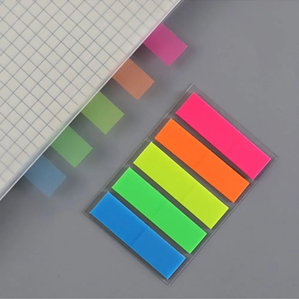 

Memo Sticker Paper Fluorescent Paper Colored Memo Pad Bookmark Marker Sticker Fluorescent Memo Pad Candy Color Sticky Notes