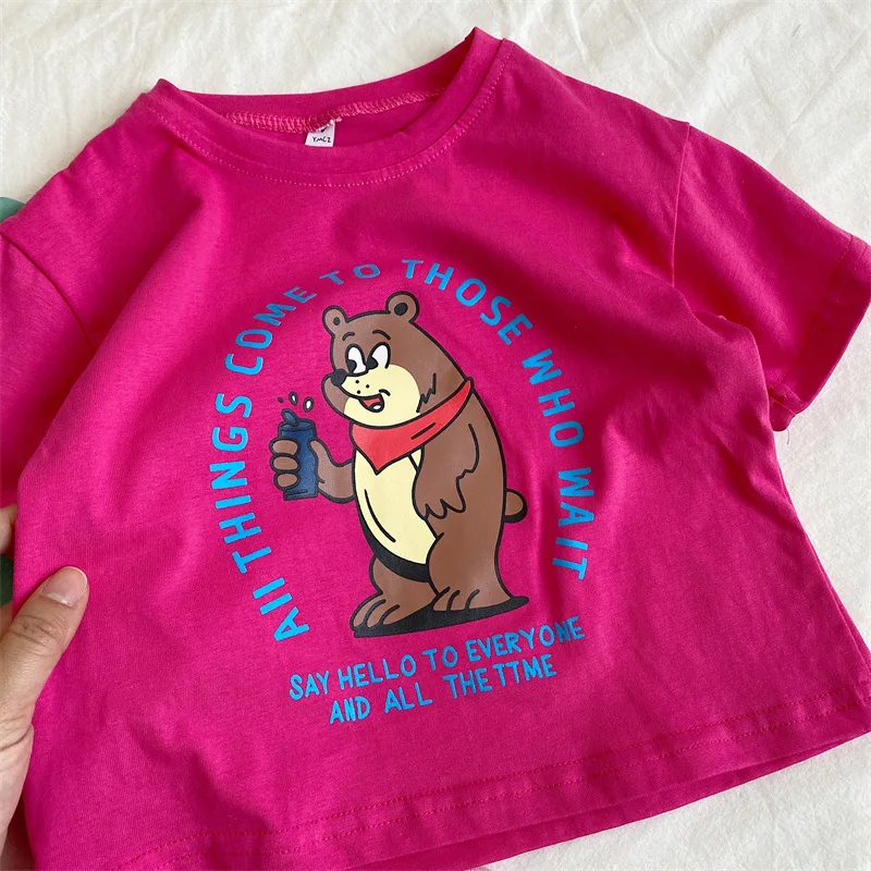 2025 Summer New Children Short Sleeve T Shirts Cute Cartoon Print Boys Girls Cotton T Shirt Baby Casual Tops Kids Clothes 5 Seabad6ead5914af6966ec92afd6d001ae