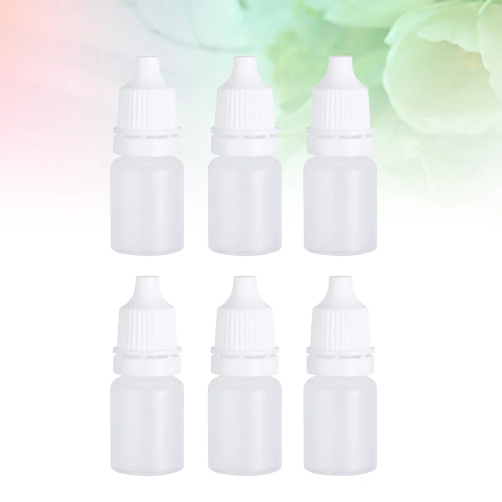 6 шт., 5 мл пустые пластиковые флаконы-капельницы для жидкости (белые) 
6 шт., 5 мл пустые пластиковые флаконы-капельницы для жидкости (белые)