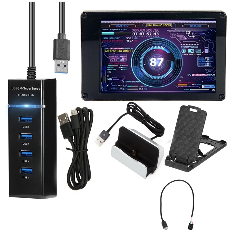 Secondary Screen Computer Monito 3.5 Inch IPS Screen Temperature Monitoring Display CPU GPU RAM 4PIN 2.54 Pin Cable For AIDA64
Secondary Screen Computer Monito 3.5 Inch IPS Screen Temperature Monitoring Display CPU GPU RAM 4PIN 2.54 Pin Cable For AIDA64