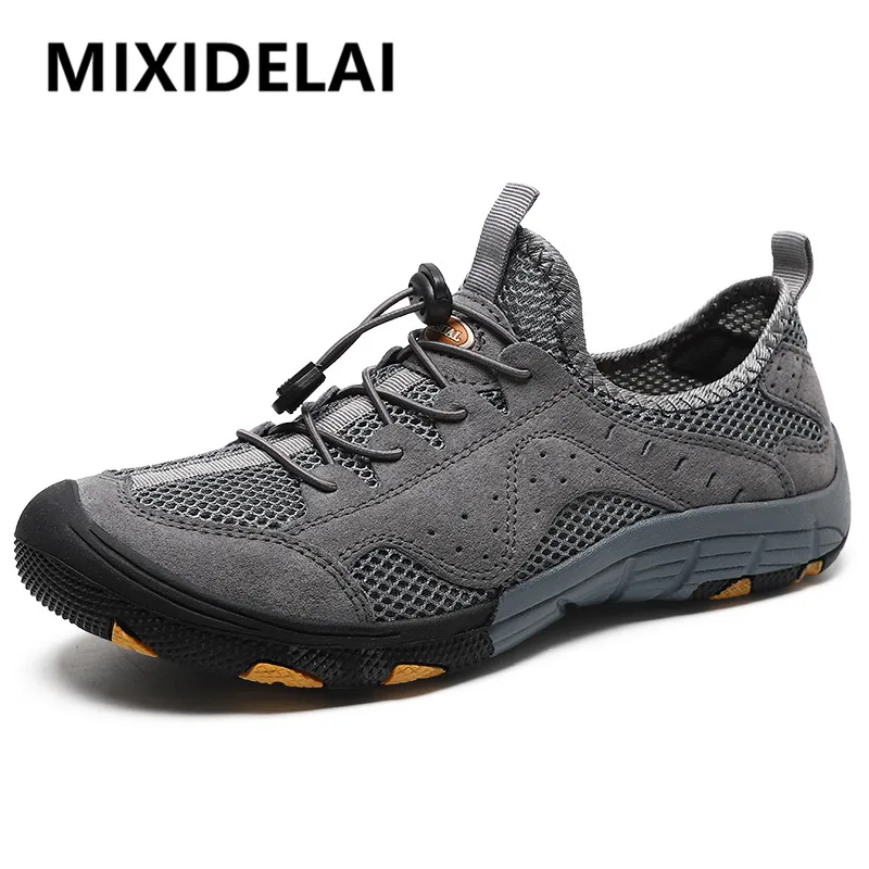 Fashion Men Sneakers Breathable Outdoor Men's Casual Shoes Genuine Leather Wading Hiking Shoes Summer Trekking Shoes Size 38-46
Fashion Men Sneakers Breathable Outdoor Men's Casual Shoes Genuine Leather Wading Hiking Shoes Summer Trekking Shoes Size 38-46