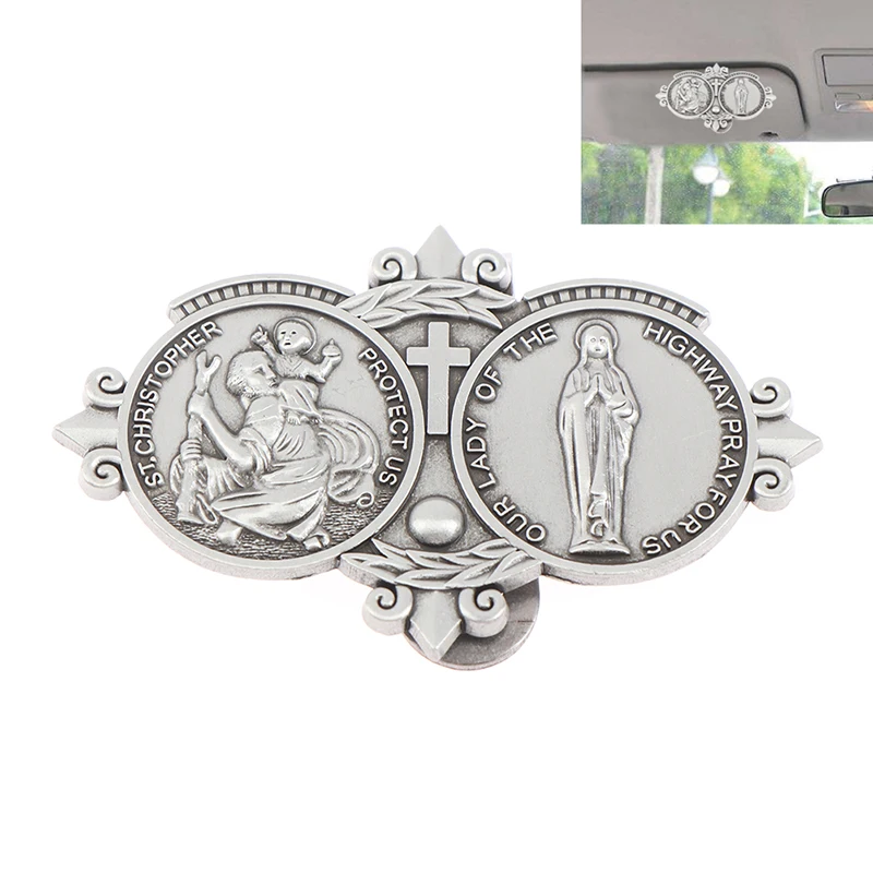 New 1pc Retro Highway Goddess St Christopher Medal For Car Visor Clips For Cars Catholic Visor Clips Safe Driving Remind
New 1pc Retro Highway Goddess St Christopher Medal For Car Visor Clips For Cars Catholic Visor Clips Safe Driving Remind