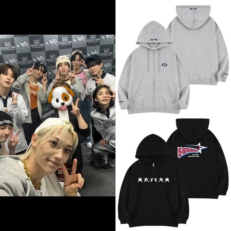 Kpop StrayKids 5-STAR Dome Tour 2023 Men/Women Zip Hoodie Long Sleeve Loose Casual Sweatshirt Couple Style Unisex Streetwear Top
Kpop StrayKids 5-STAR Dome Tour 2023 Men/Women Zip Hoodie Long Sleeve Loose Casual Sweatshirt Couple Style Unisex Streetwear Top