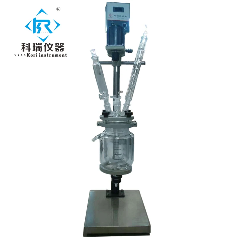 1l laboratory mini distillation agitated double jacketed glass reactor with chiller
1l laboratory mini distillation agitated double jacketed glass reactor with chiller