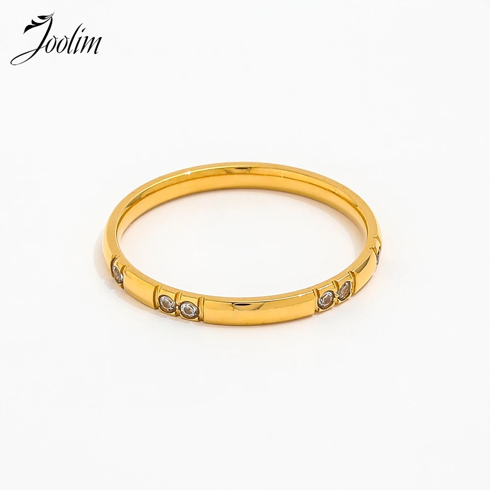 Joolim High End PVD Waterproof Fashion Versatile Simple Thin Zirconia Band Ring for Women Stainless Steel Jewelry Wholesale
Joolim High End PVD Waterproof Fashion Versatile Simple Thin Zirconia Band Ring for Women Stainless Steel Jewelry Wholesale