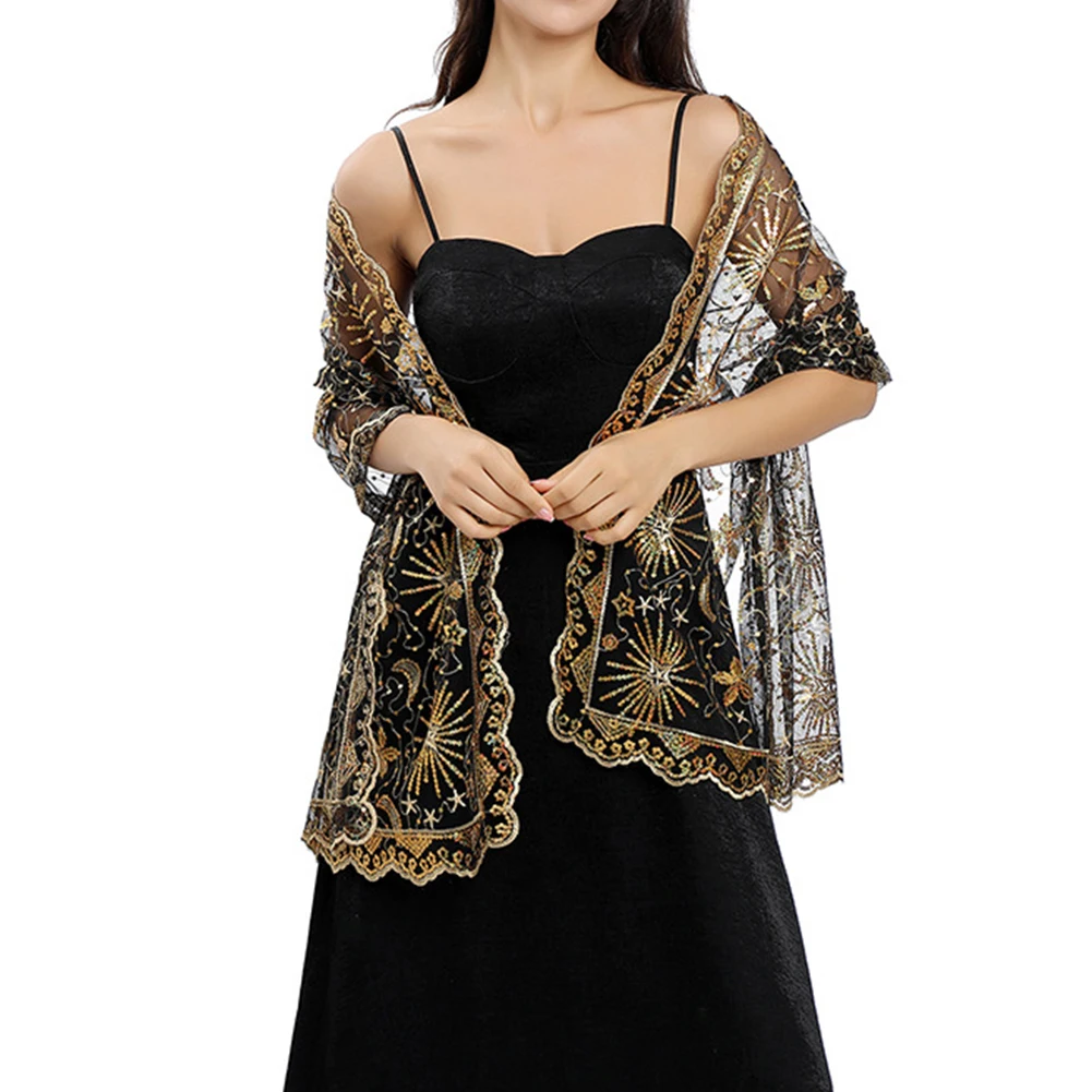Comfortable Women Shawl Scarf Evening Fashion Female Formal Ladies Party Prom Sequin Glitter Solid Color Wedding
Comfortable Women Shawl Scarf Evening Fashion Female Formal Ladies Party Prom Sequin Glitter Solid Color Wedding