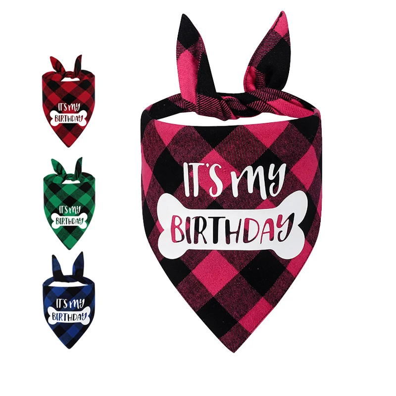 Dog Plaid Bandanas Full Cotton Triangle Towels Birthday Bibs For Small Big Dog Cat Pet Neck Scarf Kerchief Costume Accessories
Dog Plaid Bandanas Full Cotton Triangle Towels Birthday Bibs For Small Big Dog Cat Pet Neck Scarf Kerchief Costume Accessories