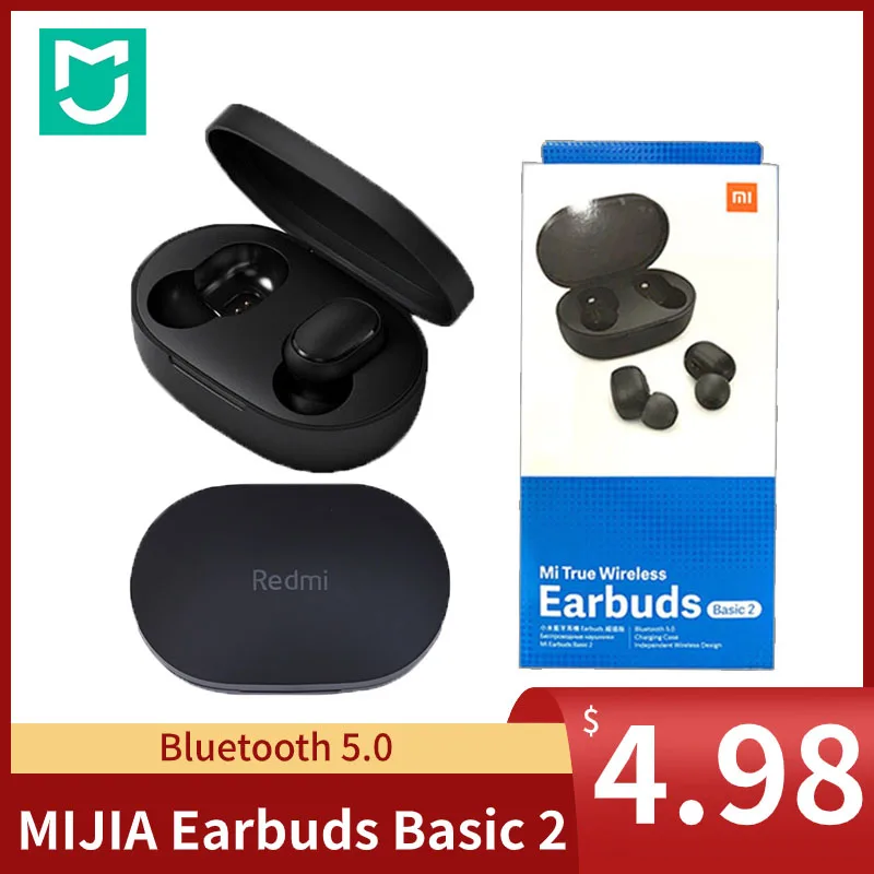 Original MIJIA Xiaomi Mi True Wireless Earbuds Basic 2 Bluetooth 5.0 Earphones Global Version Sport Headphones with Microphone
Original MIJIA Xiaomi Mi True Wireless Earbuds Basic 2 Bluetooth 5.0 Earphones Global Version Sport Headphones with Microphone