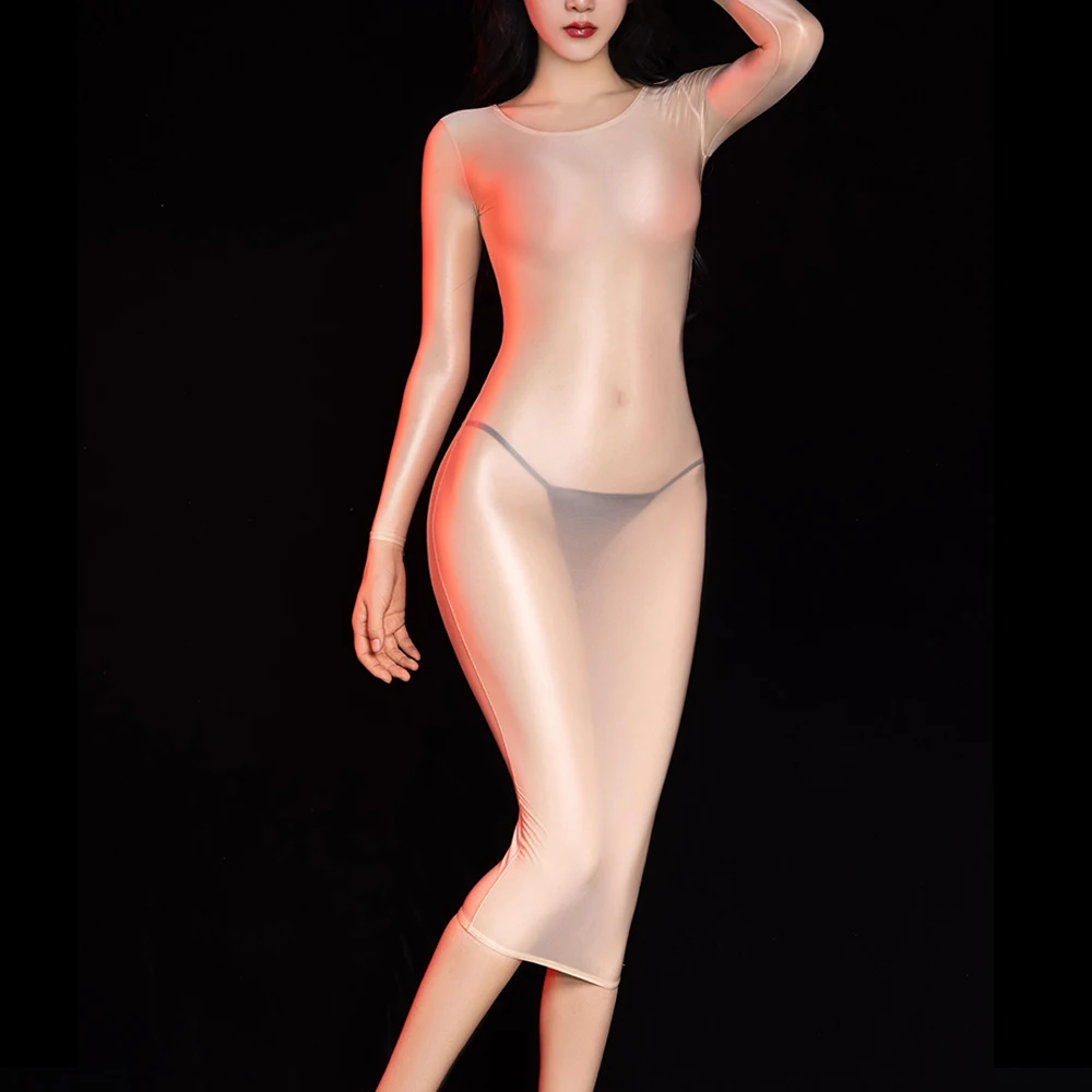 Women's Exotic Dress Transparent Wet Seductive Look Satin Intimates Erotic Bodycon Long Sleeve Cocktail Tight Shiny Clubwear
Women's Exotic Dress Transparent Wet Seductive Look Satin Intimates Erotic Bodycon Long Sleeve Cocktail Tight Shiny Clubwear